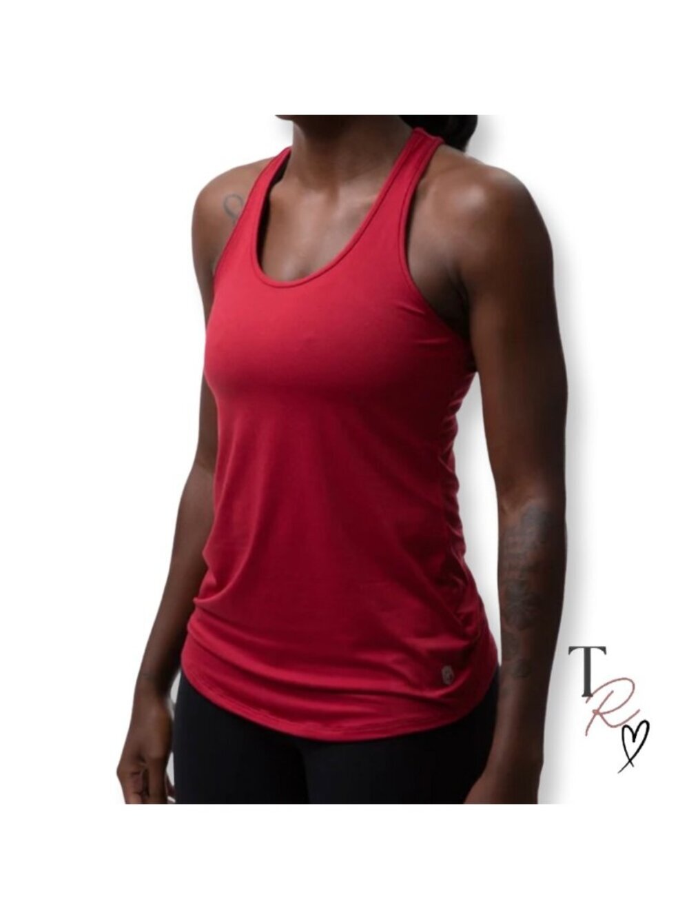 Born Primitive Your Staple Racerback Tank Top Red Stretch Activewear Size Small